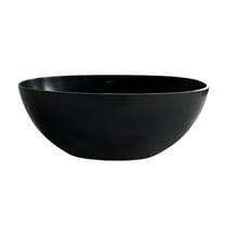 Rainlex 55" Freestanding Soaking Solid Surface Bathtub in Black