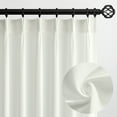 thumbnail image 5 of Jainmy Pinch Pleated Linen Curtains, Boho Light Filtering Living Room Bedroom Curtain,Window Treatments with Hook,White, 40x108 inch, 2 Panels, 5 of 10