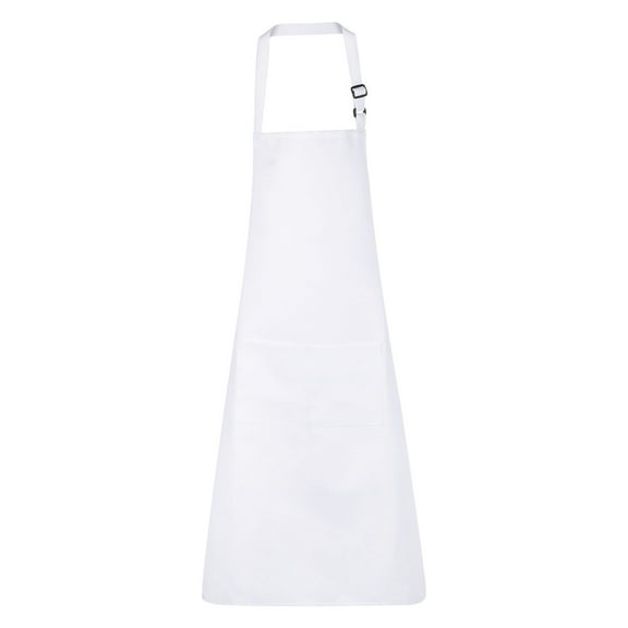Uxcell Adjustable Kitchen Cooking Aprons 89x67cm Polyester Art Apron with 2 Pockets for Women Men Chef, White