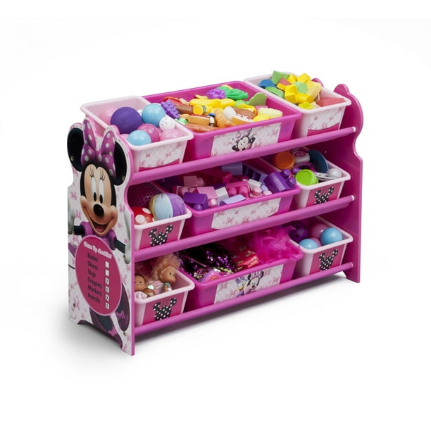 Disney Minnie Mouse 9 Bin Plastic Toy Organizer