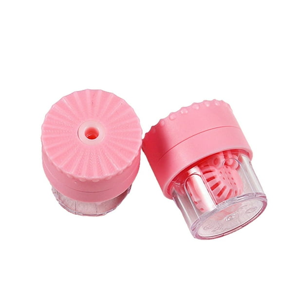 Vogacara Herramienta de limpieza de lentes de contacto de plástico portátil profesional reutilizable fuera de viaje senderismo reemplazar contenedor de masajeadores Rosado Vogacara CE014080-04B