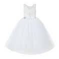 thumbnail image 2 of Ekidsbridal White V-Back Lace Tutu Junior Pageant Gown Father Daughter Dance Recital Flower Girl Dresses 212R3 3, 2 of 3