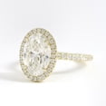 thumbnail image 2 of solitaire jewels 2.5CT Oval Moissanite Halo Engagement Ring For Women, 14K Yellow Gold, 2 of 5