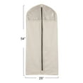 thumbnail image 2 of Household Essentials Cedarline Hanging Garment Bag, Durable Cotton Canvas Bag with Zipper, Textured PEVA Panels, Breathable and Snag-Resistant, Perfect for Protecting Dresses, Suits and More, Natural, 2 of 7