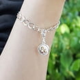thumbnail image 3 of Ampersand &amp; Floral Antiqued Bracelet Pendant Zipper Pull Charm with Lobster Clasp, 3 of 5