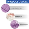 thumbnail image 3 of Hengbo Purple Memory Foam Rug Set Soft 3 Piece Bath Rug for Home Kitchen Comfort and Absorbency, 3 of 8