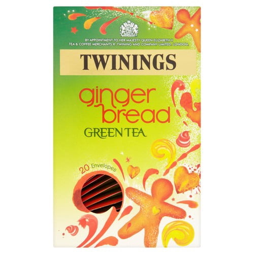 Twinings Ginger Bread Green Tea 20's, British Import (Pack of 3)