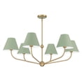 thumbnail image 2 of XAV-B9316-VG-GR Crystorama Lighting Xavier - 6 Light Chandelier-14.25 Inch Tall and 40 Inch Wide-Vibrant Gold/Green Finish, 2 of 7