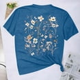 thumbnail image 5 of Aloohaidyvio Graphic T Shirts for Women,Summer Women's Vintage Flowers Shirt Spring Boho Floral Printed T-Shirt Sunflower 2024 Casual Graphic Tees Tops, 5 of 5
