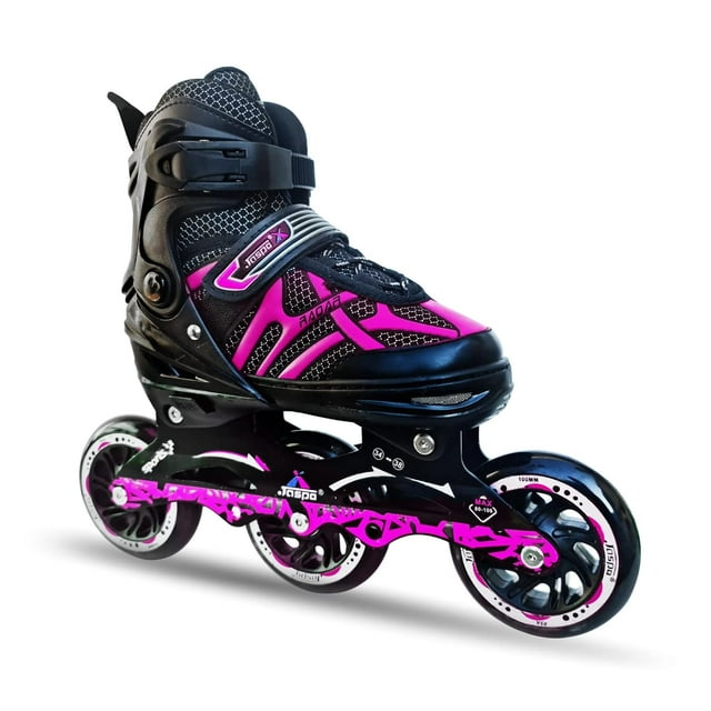 Jaspo Radar Adjustable Inline Skates With 100 Mm Pu Wheel | Enjoy Your Smooth, Quite Ride With High Quality Abec-9 Bearings, 100mm | For Kids Just Starting Out