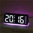 thumbnail image 2 of New Digital LED Alarm Clock Desktop Table Clock Night Light with Time Temperature Display Backlight Snooze Clock Modern Decor, 2 of 7