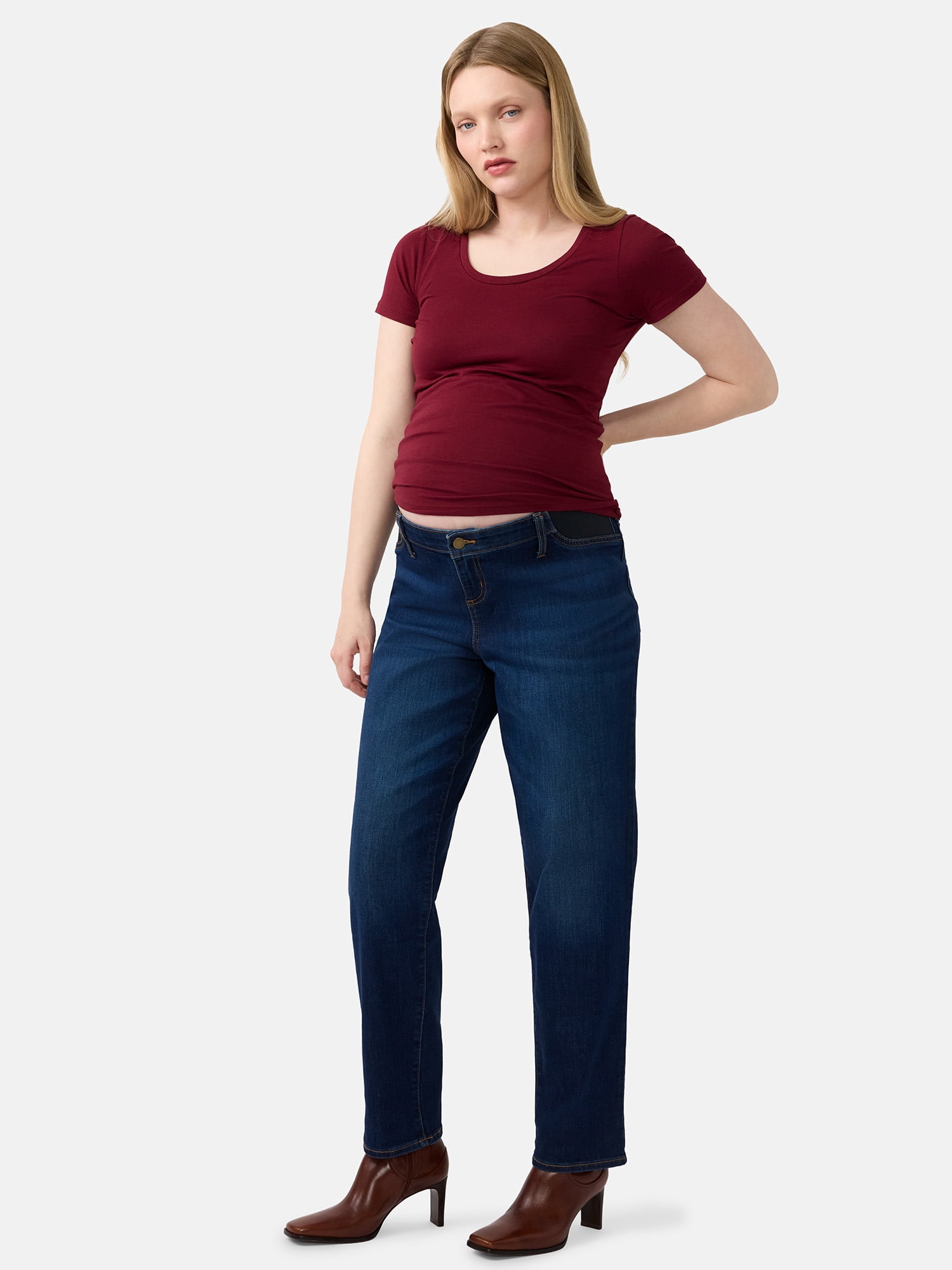 Ingrid & Isabel For Every Belly Women's Maternity Under The Belly Denim Jeans, Sizes S-XXL