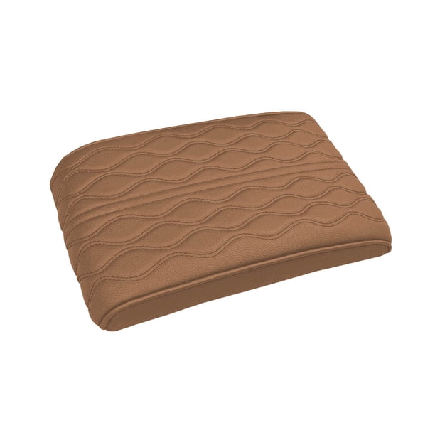 sweethay Almohadilla de microfibra para reposabrazos de coche, Color sólido, Universal, transpirable, relajante, 4 estaciones, alfombrilla de Automoción decorativa y accesorios Café