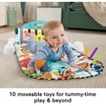 thumbnail image 4 of Fisher-Price Glow and Grow Kick & Play Piano Gym Baby Playmat with Musical Learning Toy, Blue, 4 of 7