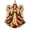 Style J, variant on Luxury Crystal Christmas Ornament, Red Christmas Ornaments Glittering Elf Silhouette with Gold Metal Frame and Crystal Wings, Christmas Decor for Mantle and Living Room Styling, Red Party
