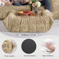 thumbnail image 5 of Congermom Bean Bag Ottoman, Foot Rest, Pouf Ottoman, Fireside Chair Memory Foam Lazy Bean Bag Sofa for Living Room, Bedroom, Dorm, Office(Khaki), 5 of 5