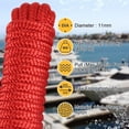thumbnail image 5 of Boat Dock Lines 3/8'' x 15' Double Braided Nylon Boat Rope, 4 Pack Red, 5 of 14