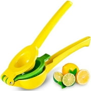 Meidong Lemon Squeezer Lime Handheld Press Manual Juicer Cocktail Mocktail Fruit Press with 2 in 1 Double Layers Yellow