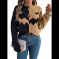 thumbnail image 2 of Suéteres de Halloween para Mujer, Divertidos Jerseys de Punto de Larga, Lindas Camisetas de Cuello Redondo con Fantasmas, Conjuntos de Otoño. Caqui M, 2 of 10