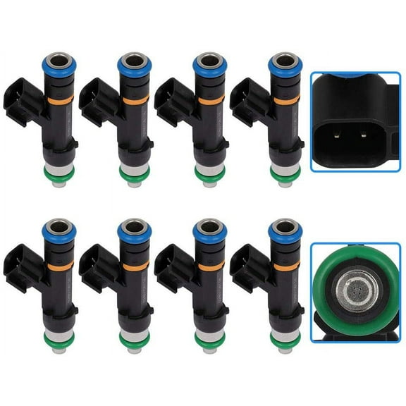 Fuel Injectors ECCPP 8pcs 4 Holes Fuel Injector Kit 280158138 fit for 04-09 for Ford for E-150/ for E-250/ for E-350 Super Duty, 04-05 for Ford for E-150 Club Wagon/for E-350 Club Wagon