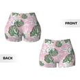 thumbnail image 5 of Lsque Lilies Flowers Pattern High Waisted Biker Shorts for Women-Tummy Control Fitness Athletic Workout Running Yoga Gym Shorts,Moisture-Wicking-Large, 5 of 9