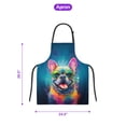 thumbnail image 5 of Hippie French Bulldog Portrait oil painting Watercolor Tie-dye Vintage Apron Dog Lover Gifts for Cooking Grilling Baking Painting Gardening - 00015, 5 of 5