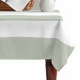 thumbnail image 4 of Sage Green Stripe Table Cloth Waterproof Tablecloths, Modern Simple Geometric White Striped Tablecloth Dining Table Cover for Kitchen Party Tabletop Outdoor, Rectangle Tablecloth 60x102 Inch, 4 of 9