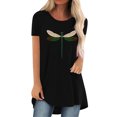 thumbnail image 1 of Mujeres moda Casual impresión camisas manga corta suelta Tee Tops túnica blusa Fridja ghk465, 1 of 4