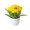 Yellow, variant on Realistic Floral Potted Arrangement For Home Centerpiece Indoor And Outdoor Use