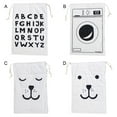 thumbnail image 1 of Cotton Linen Drawstring Storage Bag Closure Storage Bag Living Room Bedroom Reusable Large Capacity Pouch Luggage Cargo Toys Organizer Type 2, 1 of 7