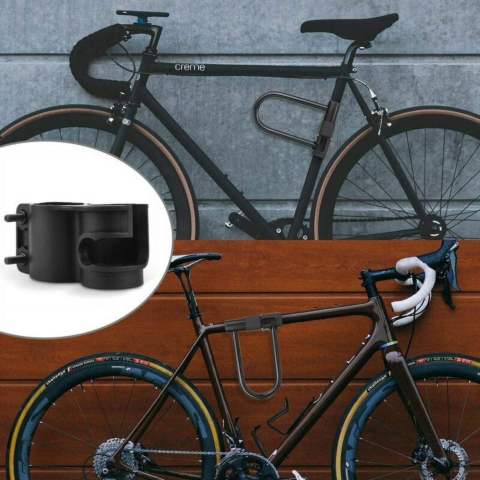 Bike U Lock, Outdoor Heavy Duty With ADDITIONAL Cable For Comprehensive Protection, Suitable For Double Locking Shackle, Affordable U-Lock Protection Against Thefts (Black)