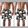 thumbnail image 3 of luoweisi Men's Beach Shorts Quick Dry Swim Trunks with Mesh Lining Skull S, 3 of 5
