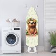 thumbnail image 3 of HELLHERO Ironing Board Covers Floral Sloth 3 Fasteners Soft Ironing Board Dust-Proof Cover for Table Top, 3 of 5