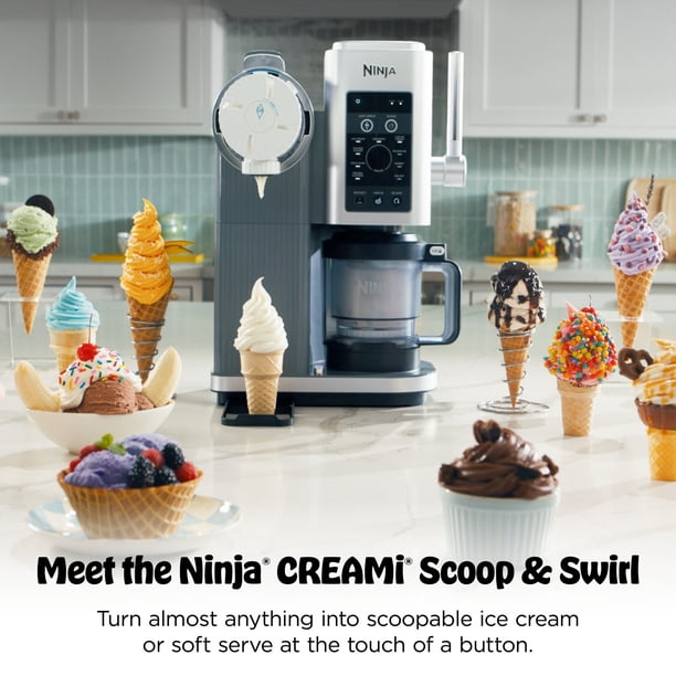 Ninja CREAMi Scoop & Swirl Ice Cream Maker, Soft Serve, CreamiFIT
