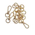thumbnail image 1 of 10 Pieces Swivel Snap Lobster Clasp Jewelry Making Findings Accessories Clips Keychain Key Rings DIY Golden, 1 of 9