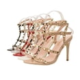 thumbnail image 5 of Estilo europeo y americano retro sexy tacones altos charol remache de metal sandalias sexy zapatos romanos, 5 of 5