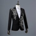 thumbnail image 2 of Men's 2-Piece Formal Suit with Embroidered Blazer and Pants for Wedding or Prom Events, 2 of 5