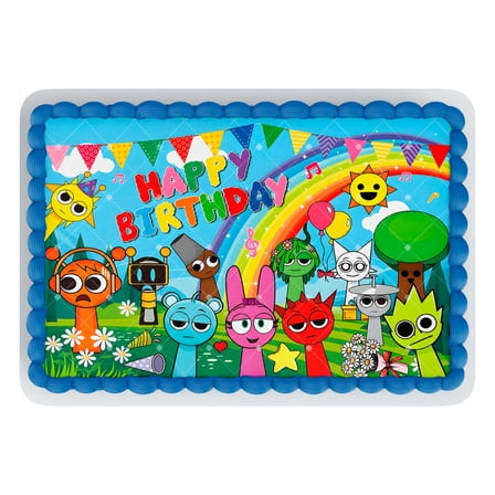 Sprunki Edible Cake Topper Image - 1/4 Sheet 8.5x11 inch