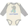 thumbnail image 3 of Inktastic I Love My Grammy Elephant Boys or Girls Long Sleeve Baby Bodysuit, 3 of 5