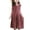 Red, variant on Visland Kids Romper,Button Half Placket Loose Casual Sleeveless Wide Leg Jumpsuit and Dress