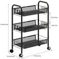 thumbnail image 2 of Zxareky 5 Tier Stackable Metal Mesh Storage Basket with 360 Degree Wheels, 2 of 11