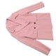 thumbnail image 4 of Chaqueta de traje de mujer con doble botonadura, moda, color puro, manga larga, abrigo informal para trabajar, rosa M, 4 of 15