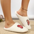 thumbnail image 5 of Domzle Women’s Plush Indoor House Slippers with Memory Foam, Warm Cozy Winter Home Shoes, Non Slip Comfy Bedroom Footwear White, 5 of 9