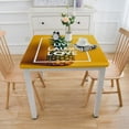 thumbnail image 3 of BANET  Tablecloth, Tropical Pineapple Fruit with Sunglasses on Yellow Wood Board Joyful Print, Dining Room Kitchen Rectangular Table Cover, Multicolor White, 3 of 7