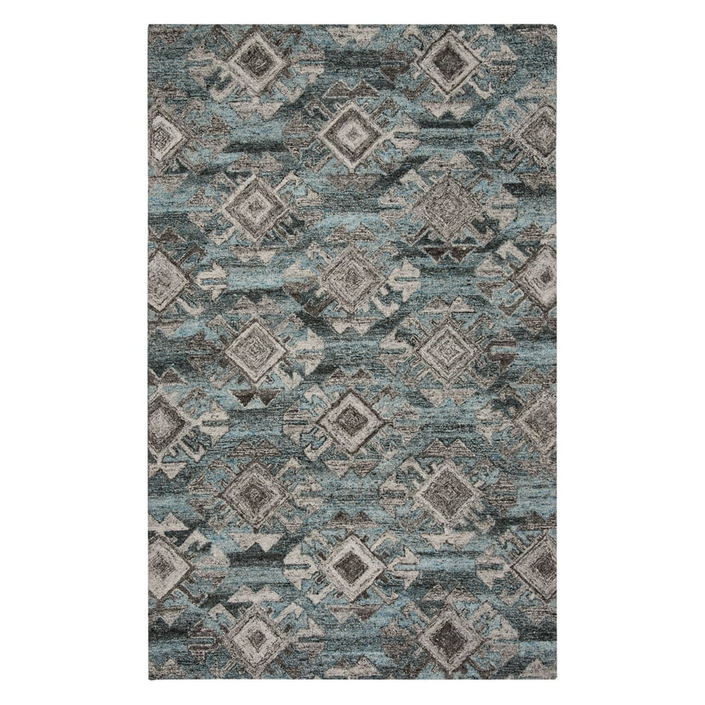 SAFAVIEH Abstract Asa Abstract Geometric Runner Rug, Grey/Black, 2'3" x