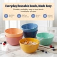 thumbnail image 2 of MASTERCOOK 27 oz Deep Plastic Bowls Set of 6 Unbreakable Stackable Bright, 2 of 7