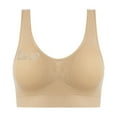 thumbnail image 6 of Seamless Sports Bra Sports Bras for Women Seamless Comfortable Yoga Bra with Removable Pads Wireless T-Shirt Bralette Khaki M, 6 of 6