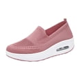 thumbnail image 2 of Women Shoes Slip On, Walking Shoes Women Slip On, Orthopedic Walking Shoes for Women, Slip-On Light Air Cushion Mesh Up Stretch Platform Orthopedic Sneakers for Arch Support, Pink 8, 2 of 9