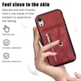 thumbnail image 2 of for iPhone XR Case with Zipper Card Holders and Crossbody Strap & Short Belt for Women, RFID Blocking PU Leather Button Flip Shockproof Wallet Case Cover for iPhone XR - Red, 2 of 10