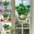 thumbnail image 2 of Acrylic Simulation Lucky Clover 2D Disc Door Hanging for Home Decoration, with Spring - Like Design and Multi - Functional Use, 2 of 9